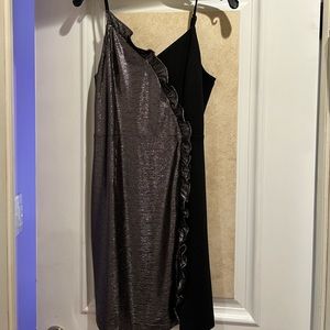 - CeCe metallic/black mini dress